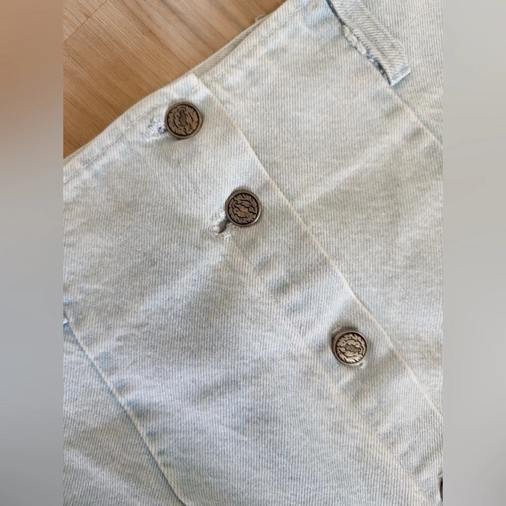 VINTAGE BUTTON DOWN DENIM MIXI SKIRT - Picture 6 of 8